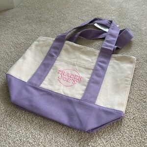 Trader Joe’s Canvas Mini Tote Bag - Purple
